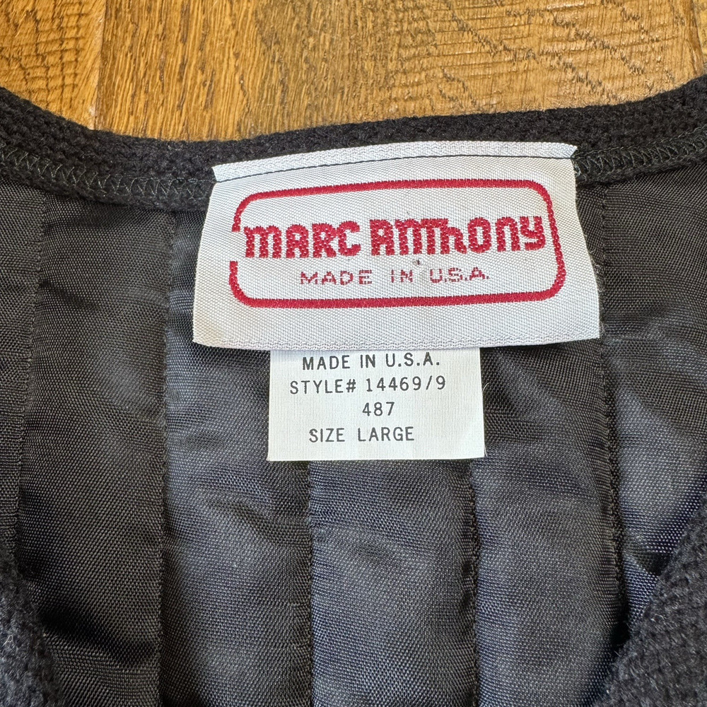 VTG Marc Anthony Quilted Jacket Pastel Colorful Open Front Womens L Made in USA - Picture 2 of 6